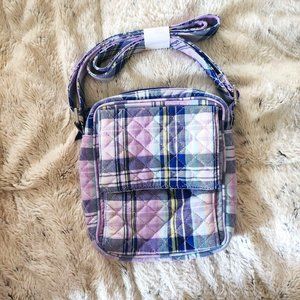 vera bradley small crossbody bag, recycled cotton